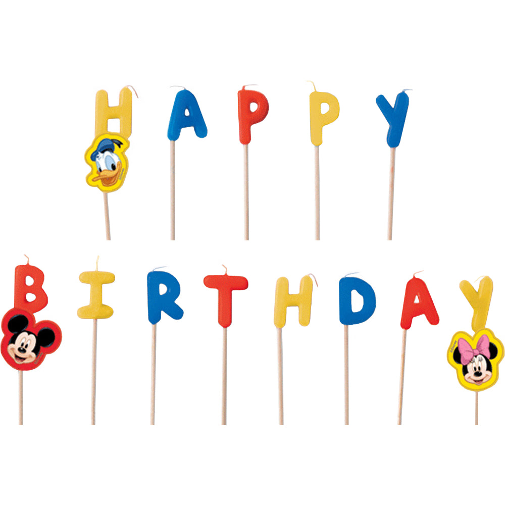 Happy Birthday Mickey Mouse Candle Set