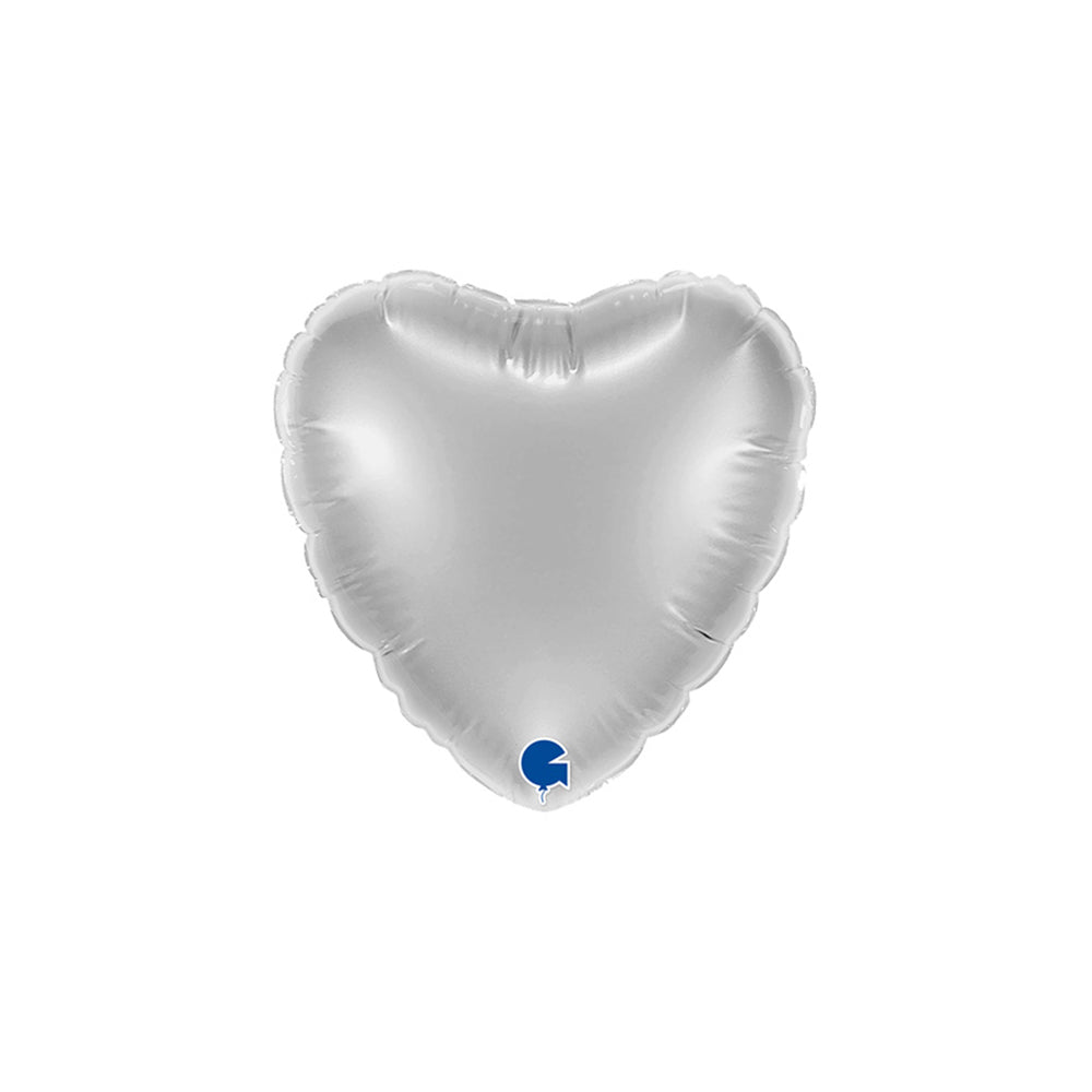 Balon Folie Inima Argintie 10cm Grabo