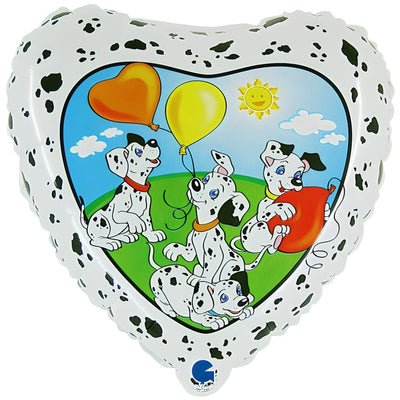 Balon Folie Inima Dalmatieni 46cm Grabo
