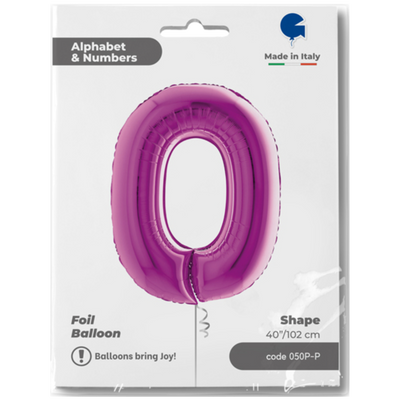 Balon Folie JUMBO CIFRA 0 MOV 102 cm Grabo