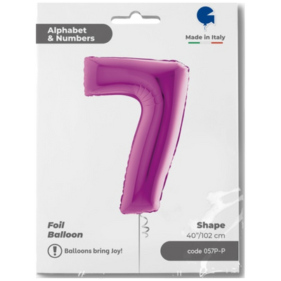 Balon Folie JUMBO CIFRA 7 MOV 102 cm Grabo
