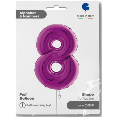 Balon Folie JUMBO CIFRA 8 MOV 102 cm Grabo