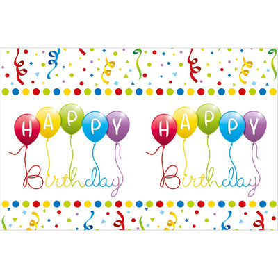 Fata de masa petrecere 120x180cm Happy Birthday si Baloane
