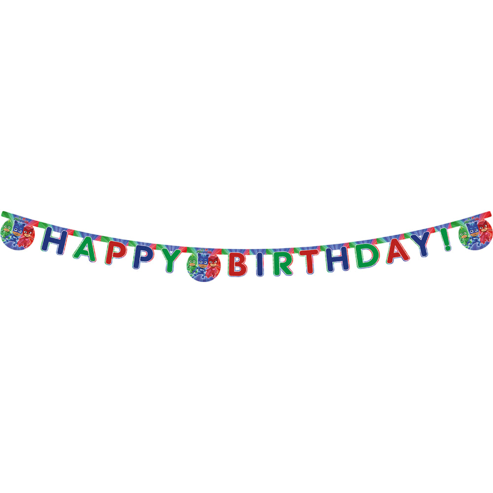 PJ Masks Happy Birthday Party Banner