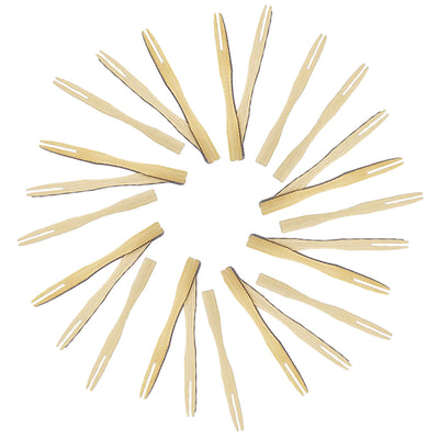 Set 24 Mini furculite de lemn