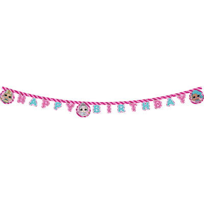 Banner Petrecere Happy Birthday LOL Surprise Glitter MGA