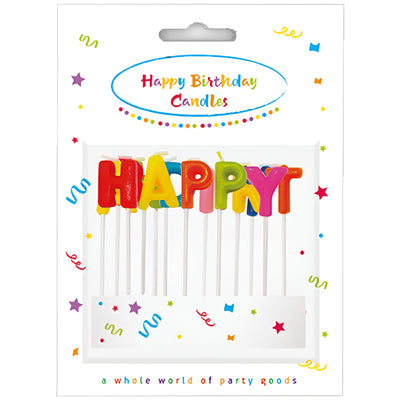 Multicolor Happy Birthday Cake Candles