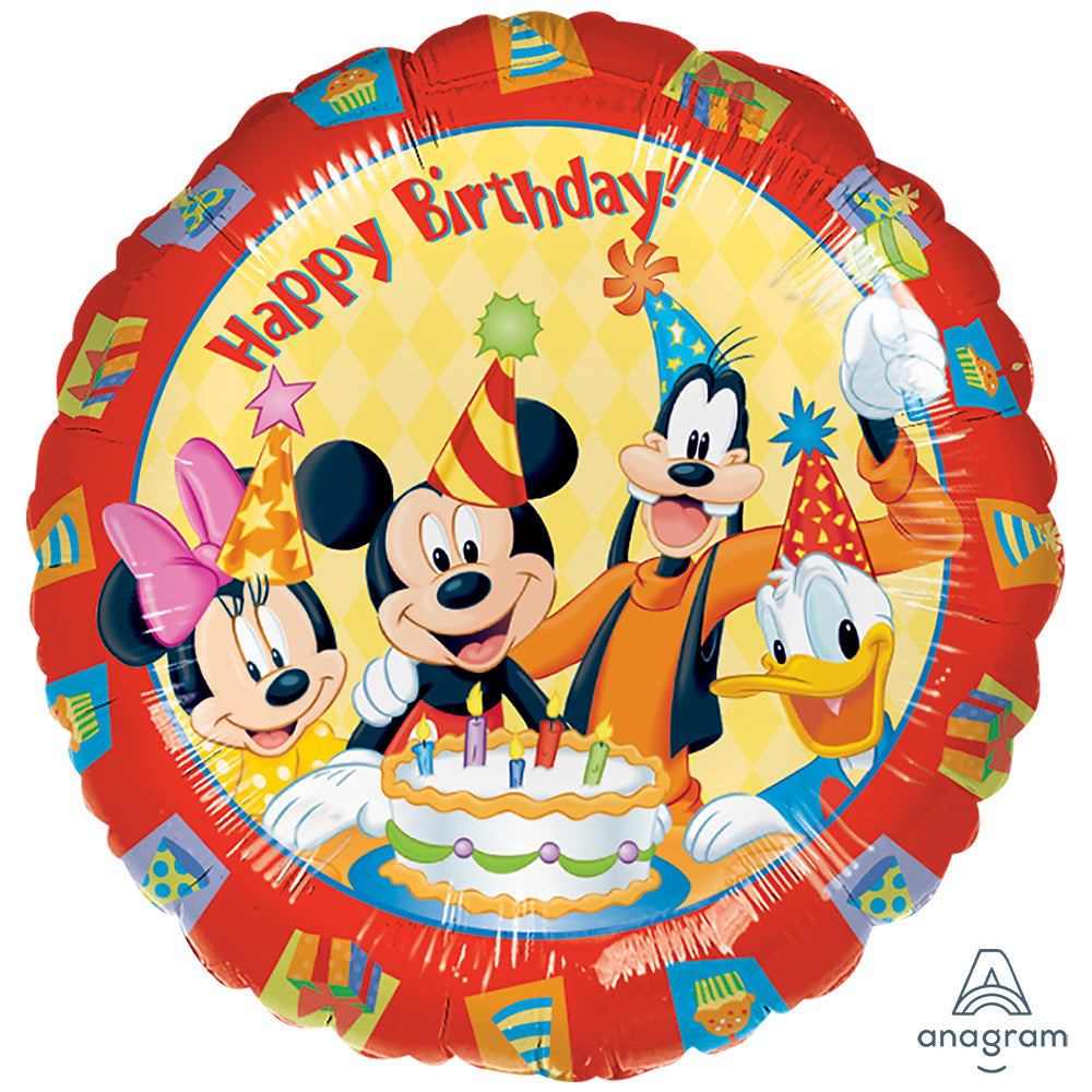Balon Folie Mickey & Friends Happy Birthday 43cm ANAGRAM 922301