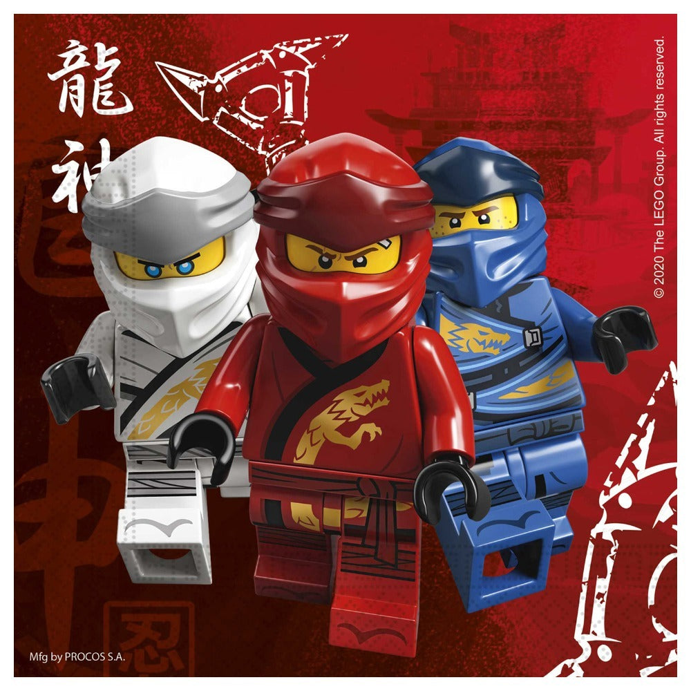 Set 20 Servetele Hartie 33x33cm LEGO Ninjago