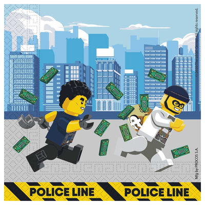 Set of 20 Paper Napkins 33x33cm LEGO City