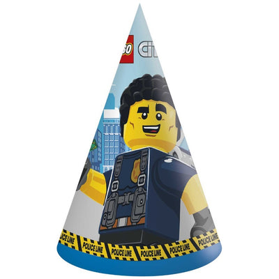 Set of 6 LEGO City Party Hats