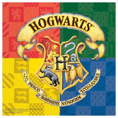 Set 20 Paper Napkins 33x33cm Harry Potter Hogwarts