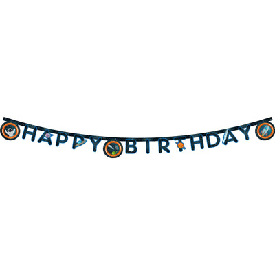 Banner Petrecere Happy Birthday Rocket Space