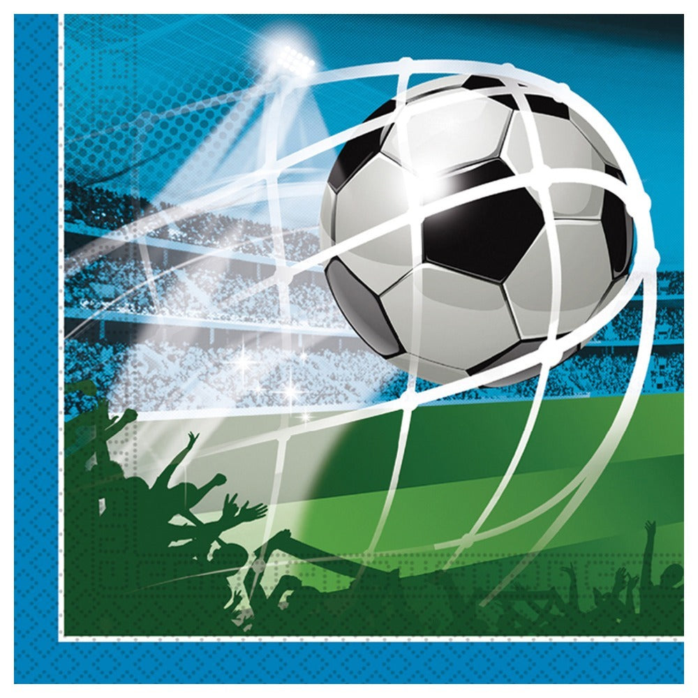 Set of 20 Paper Napkins 33x33cm Football