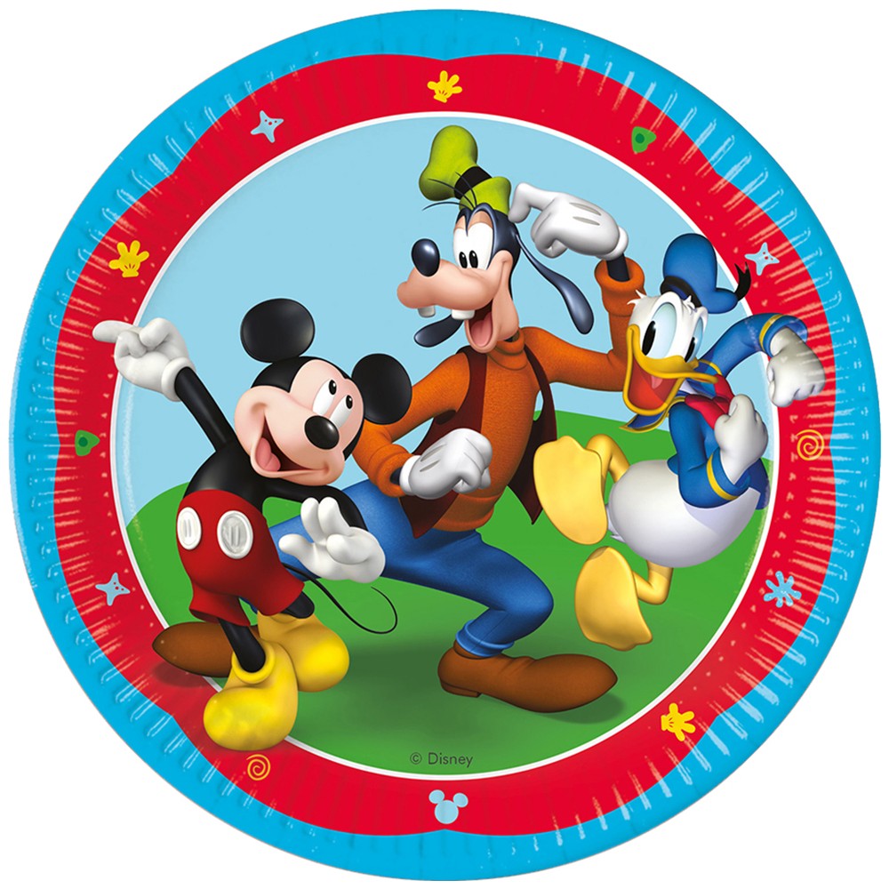 Set 8 Farfurii Petrecere 23cm Disney Mickey Rock the House