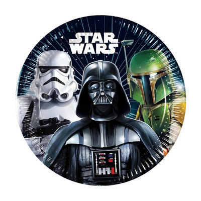 Set of 8 Party Plates 20cm Star Wars Galaxy