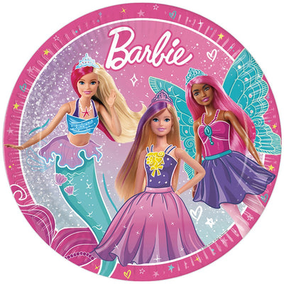 Set 8 Farfurii Petrecere 23cm Barbie Fantasy