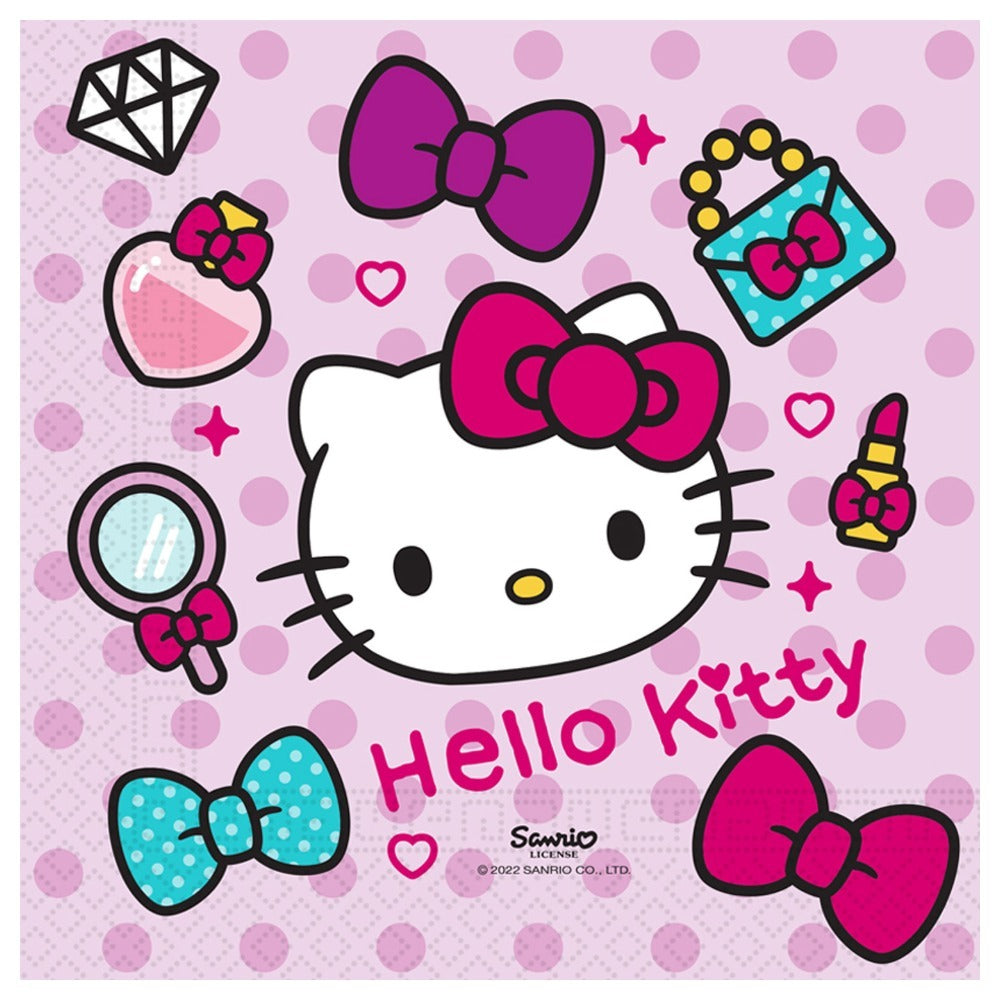 Set 20 Servetele Hartie 33x33cm Hello Kitty Fashion