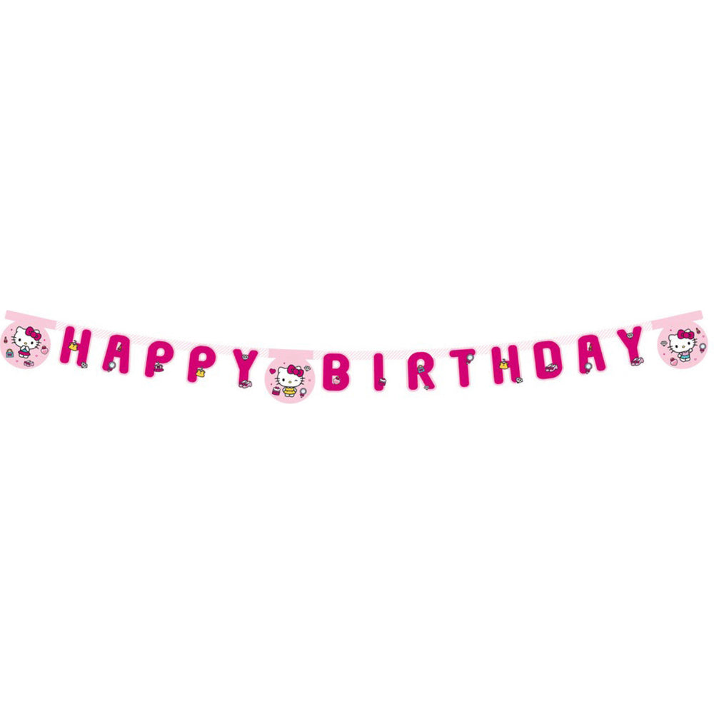 Banner Petrecere Happy Birthday Hello Kitty Fashion