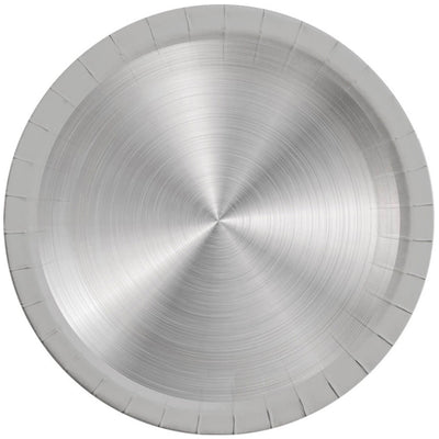 Set 8 Farfurii Petrecere 23cm Argintii