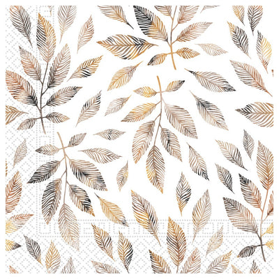 Set 20 Servetele Hartie 33x33cm Leafs