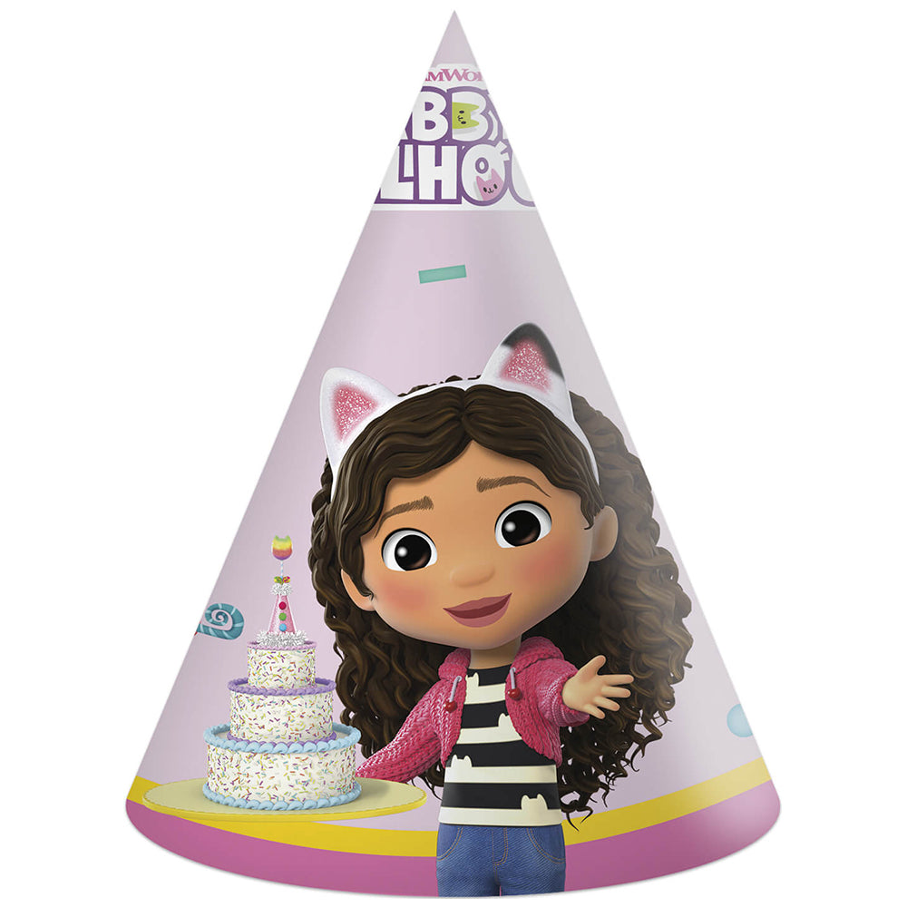 Set of 6 Gabby's Dollhouse Party Hats