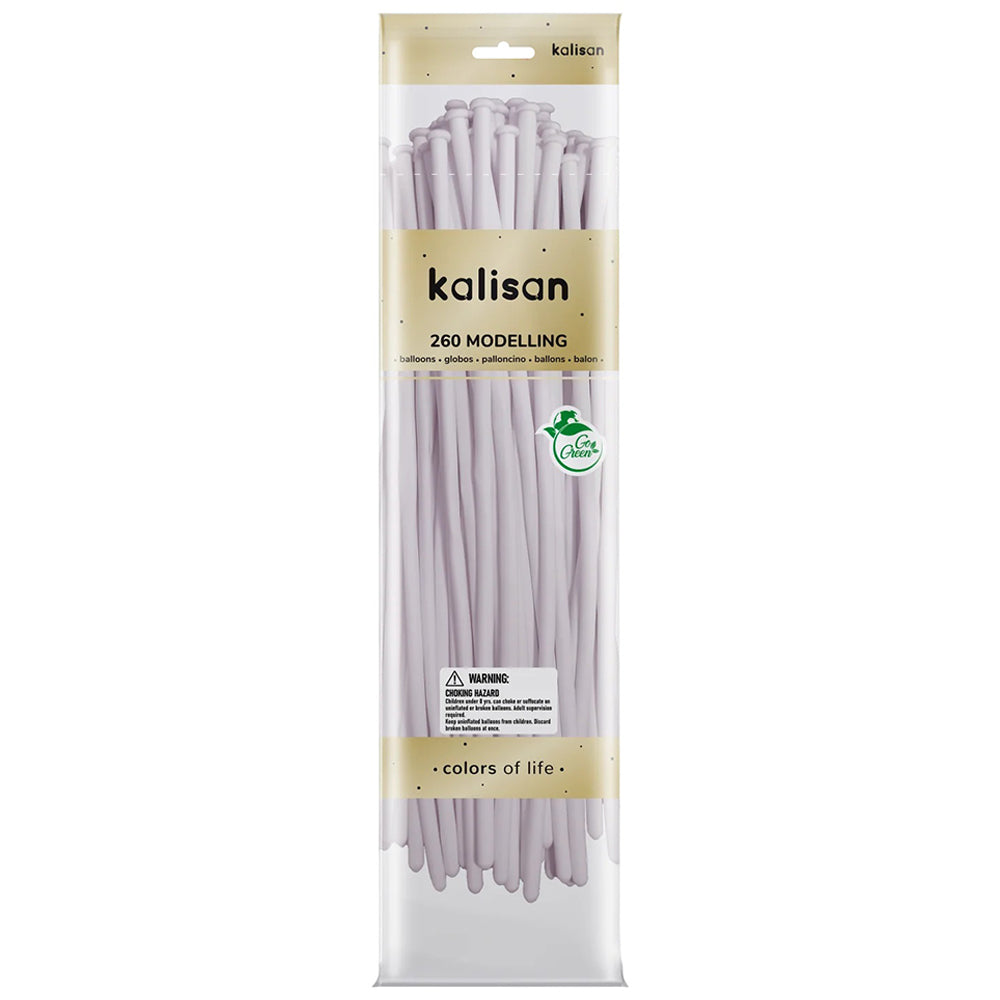 SET 50 Latex Modeling Balloons Macaron Pale Lilac Nozzle Up 260M 3011