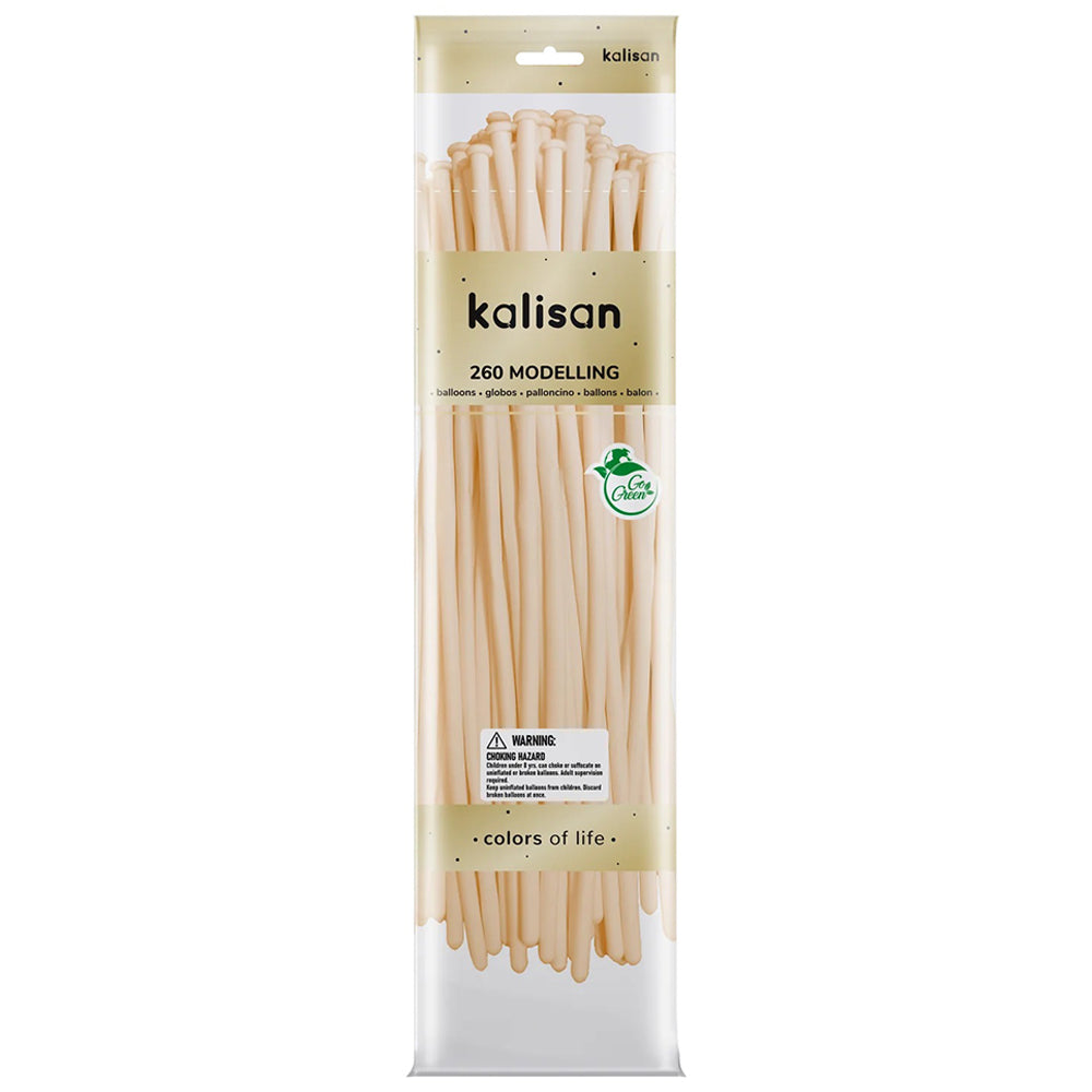 SET 50 Baloane Latex Modelaj Macaron Pale Somon Nozzle Up 260M 3012