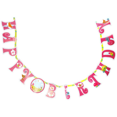 Banner Hartie - Woodland Princess Party Personalizabil 3.2 m x 25.5 cm AMS 121623