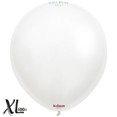 SET 500 Baloane Latex 28cm Opac Snow White Satin XL 7050