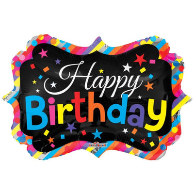 Foil Balloon Happy Birthday Banner