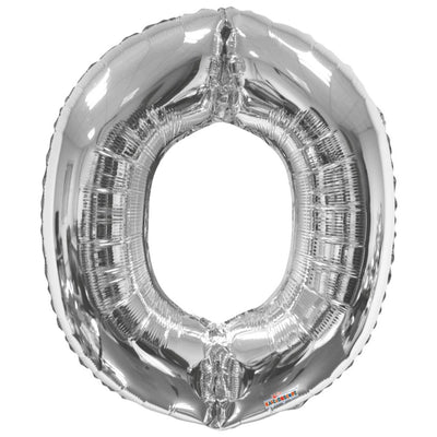 Foil balloon letter O silver 15244-34