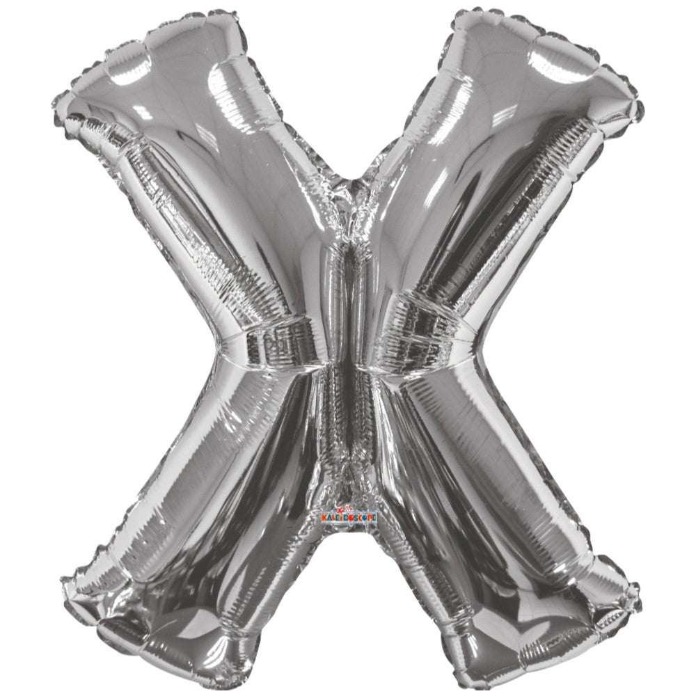 Foil Balloon Letter X Silver 15253-34