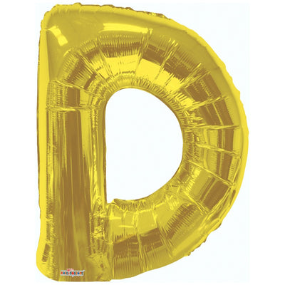 Foil Balloon Letter D Gold 15263-34