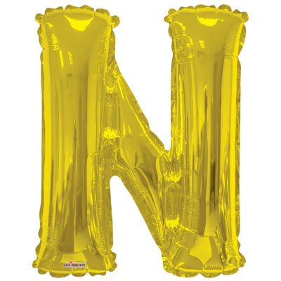 Foil Balloon Letter N Gold 15273-34