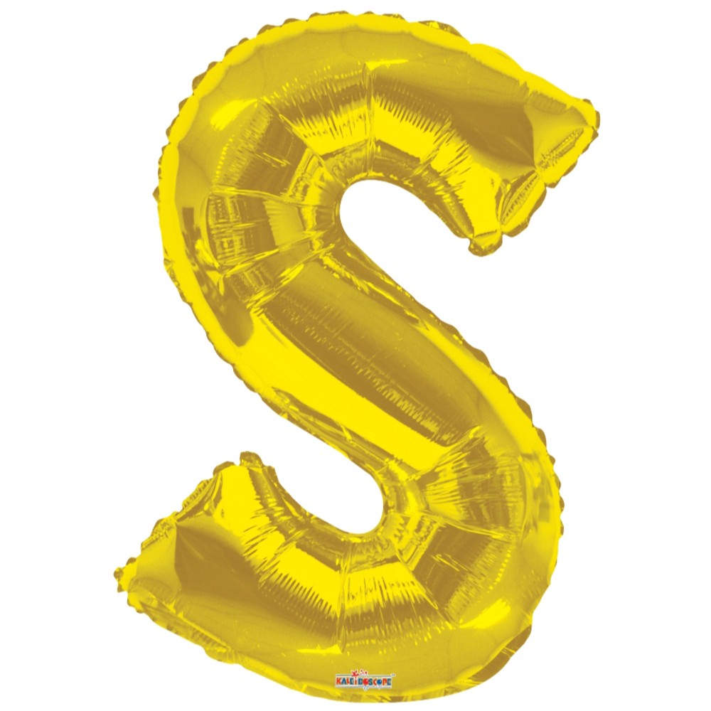 Foil Balloon Letter S Gold 15278-34