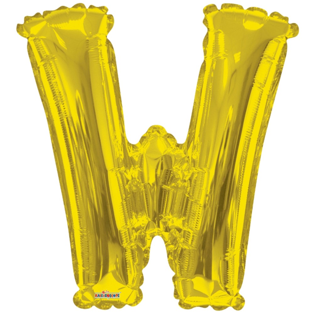 Foil balloon letter W gold 15282-34