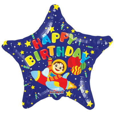 Balon Folie Stea Birthday Space 45cm Conver USA