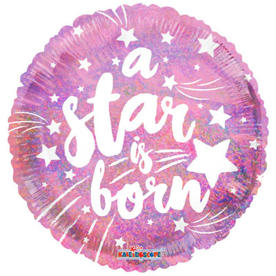 Foil Balloon Round A star is Born Pink 45cm Conver USA