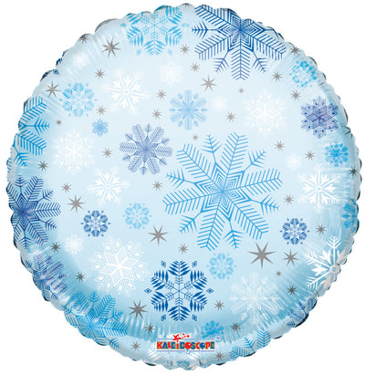Round Foil Balloon Snowflakes 45cm Conver