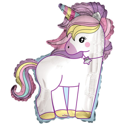 Pastel Unicorn Figure Foil Balloon 91 cm