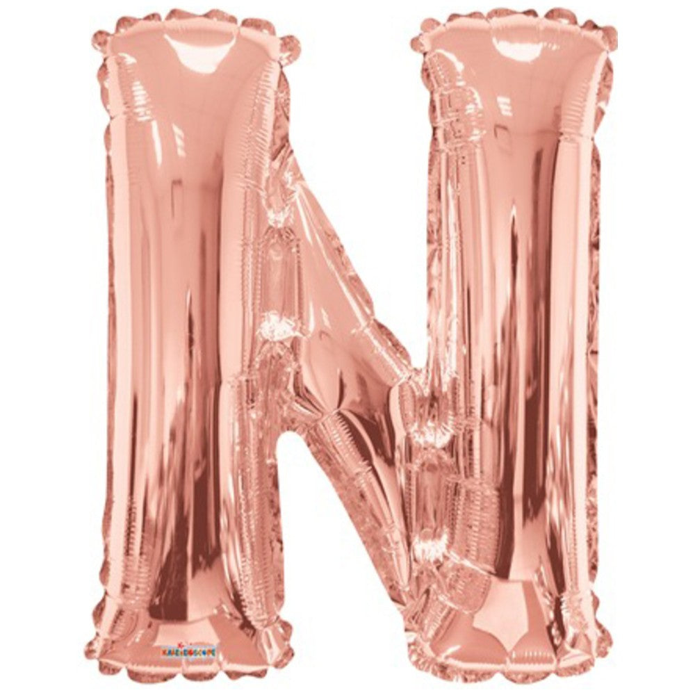 Foil Balloon Letter N Rose-Gold 15623-34