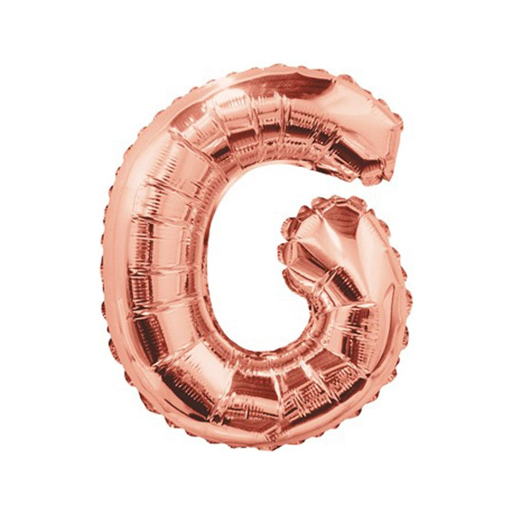 Foil balloon 35cm letter G ROSE-GOLD 15656-14