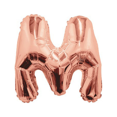 Foil Balloon 35cm Letter M ROSE-GOLD 15662-14