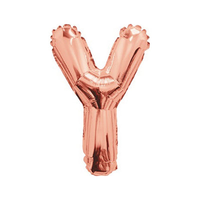 Foil Balloon 35cm Letter Y ROSE-GOLD 15674-14