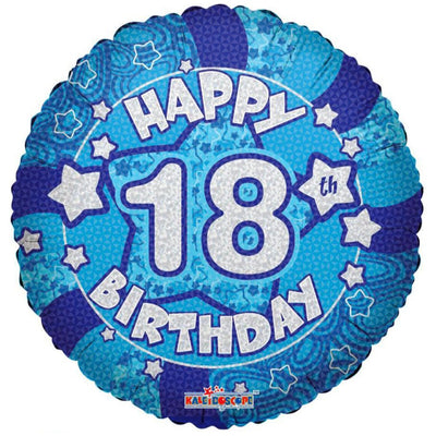 Balon folie 45cm Happy 18th B-day Holograma