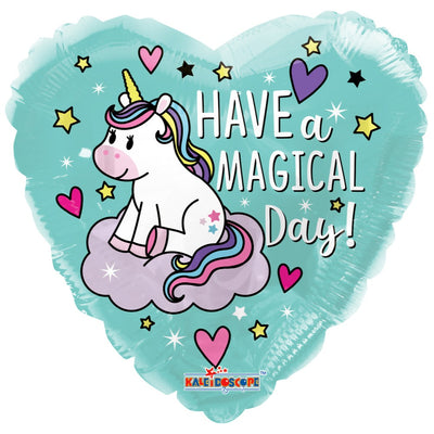 Foil Balloon Heart Magical Unicorn B-day 45 cm