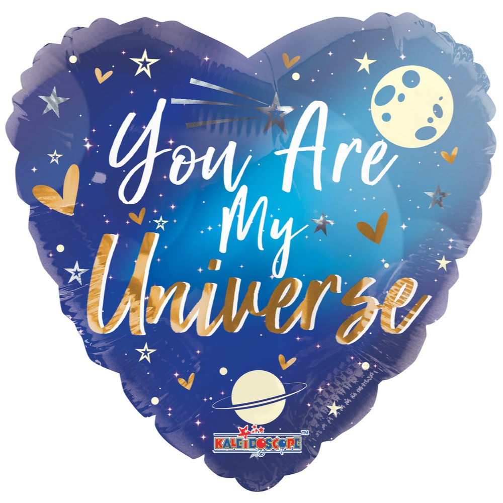 Foil Balloon Heart My Universe 45cm Conver USA