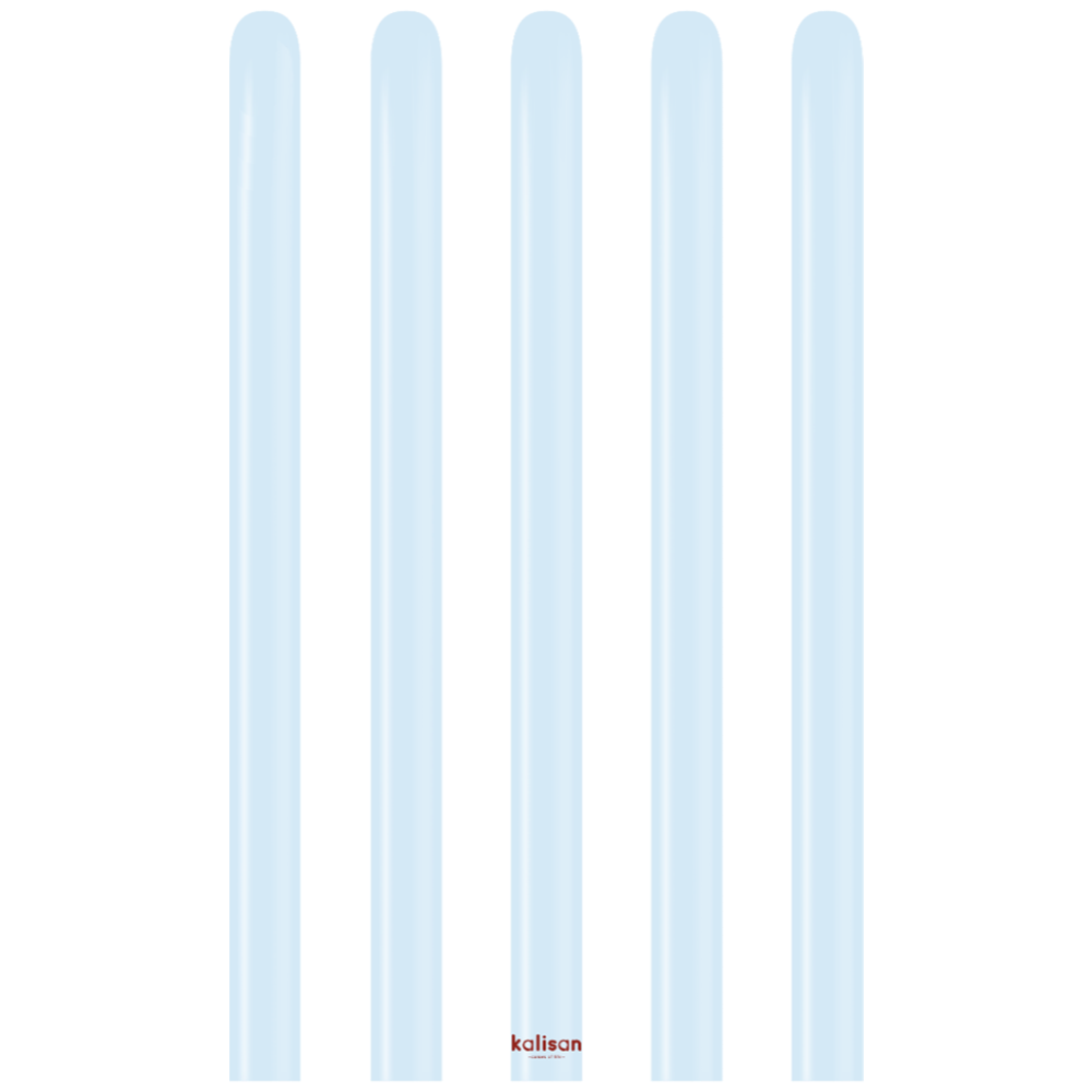 SET of 50 Pastel Baby Blue Macaron latex modeling balloons, Nozzle Up, 152 x 2.5 cm, 160M 3007