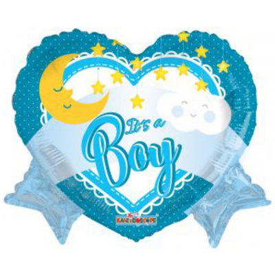 Foil Balloon 45cm It's a BOY Moon